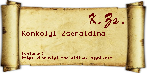 Konkolyi Zseraldina névjegykártya