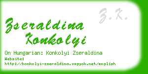 zseraldina konkolyi business card